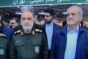 حضور پزشکیان در مراسم سالگرد شهید سلیمانی