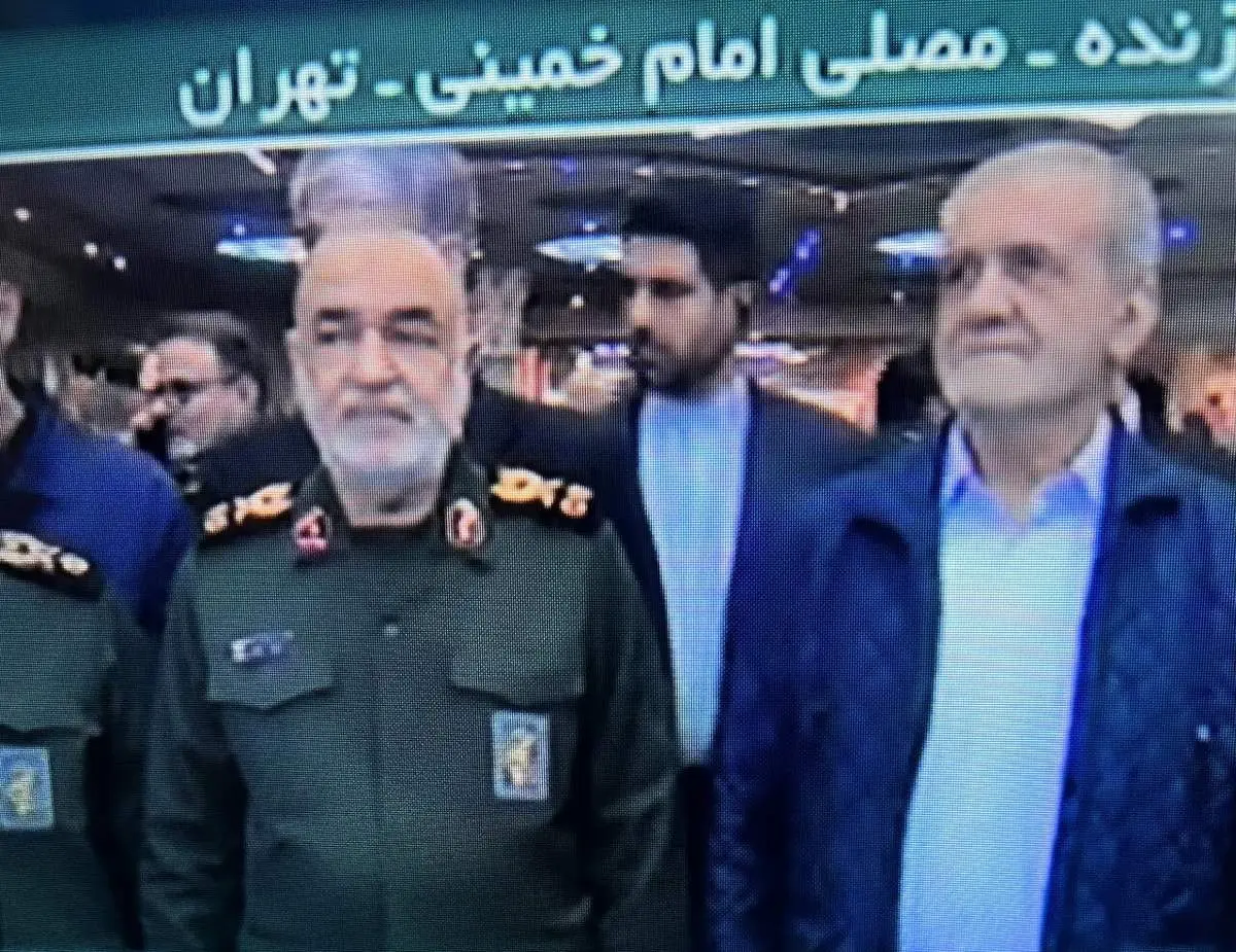 حضور پزشکیان در مراسم سالگرد شهید سلیمانی