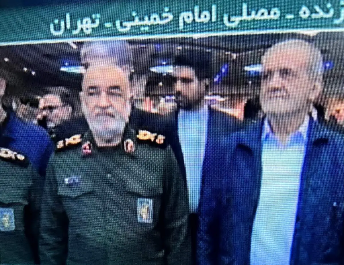 حضور پزشکیان در مراسم سالگرد شهید سلیمانی