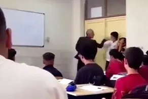 فیلم خبرساز و عجیب از  معلمی که ۳ دانش آموز را زیر چک و لگد و مشت گرفت!