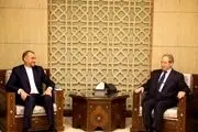 گفتگوی وزیران امور خارجه ایران و سوریه در دمشق