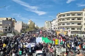  تصاویری از حضور قالیباف، ناطق نوری و محسن رضایی در راهپیمایی قدس