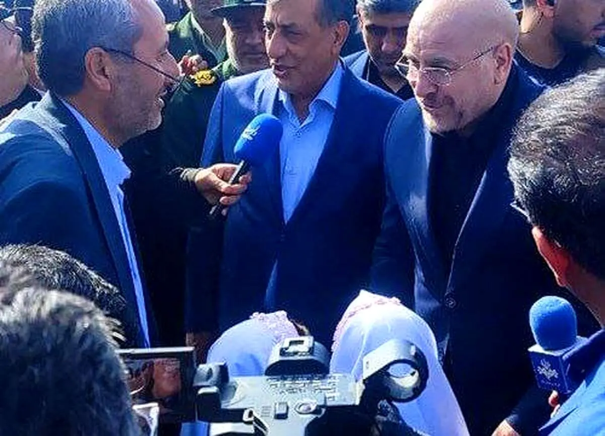 قالیباف در چهلم جانباختگان فاجعه معدنجو به طبس رفت
