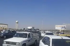 تصویری جالب و شگفت انگیز از ارتفاع چهار متری برف در جاده کرج