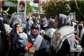 تصاویری از تجمع مردم تهران در میدان فلسطین + ببینید 
