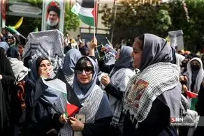 تصاویری از تجمع مردم تهران در میدان فلسطین + ببینید 