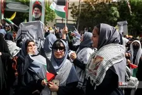 تصاویری از تجمع مردم تهران در میدان فلسطین + ببینید 