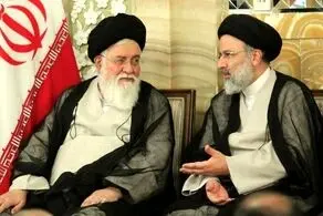 تصویری از علم الهدی در مراسم چهلم ابراهیم رئیسی/ سردار حاجی زاده هم بود