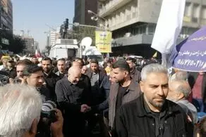 حضور قالیباف در راهپیمایی یوم‌الله ۱۳ آبان + عکس 
