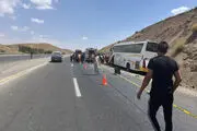 واژگونی هولناک اتوبوس در گردنه حیران/ جزئیات