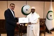 تقدیم استوارنامه نماینده جدید ایران به دبیرکل سازمان همکاری اسلامی