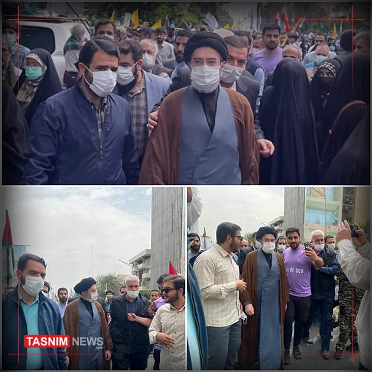 حضور حجت الاسلام مجتبی خامنهای در میان مردم/ ببینید