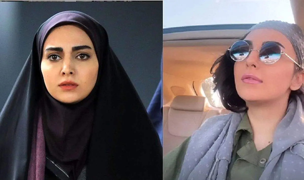 بازیگر چادری معروف صداوسیما کم حجاب شد!/ روسری هنرمند زن سریال بچه مهندس را باد برد!+ فیلم