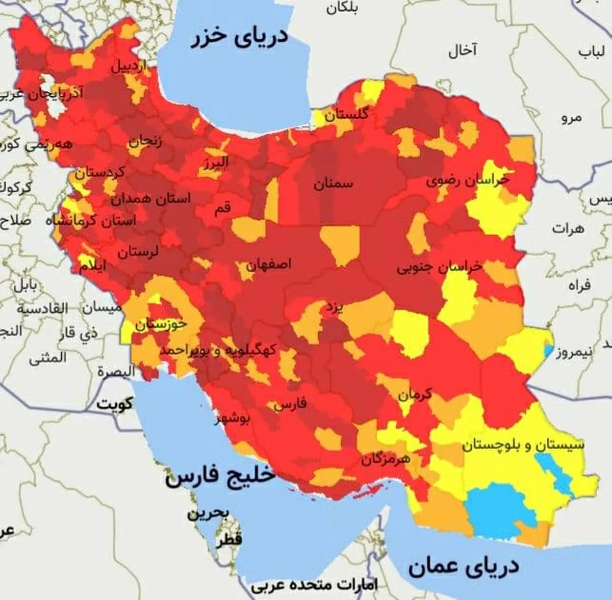 بیشترین موارد بستری و فوت در کدام استانها بوده است؟