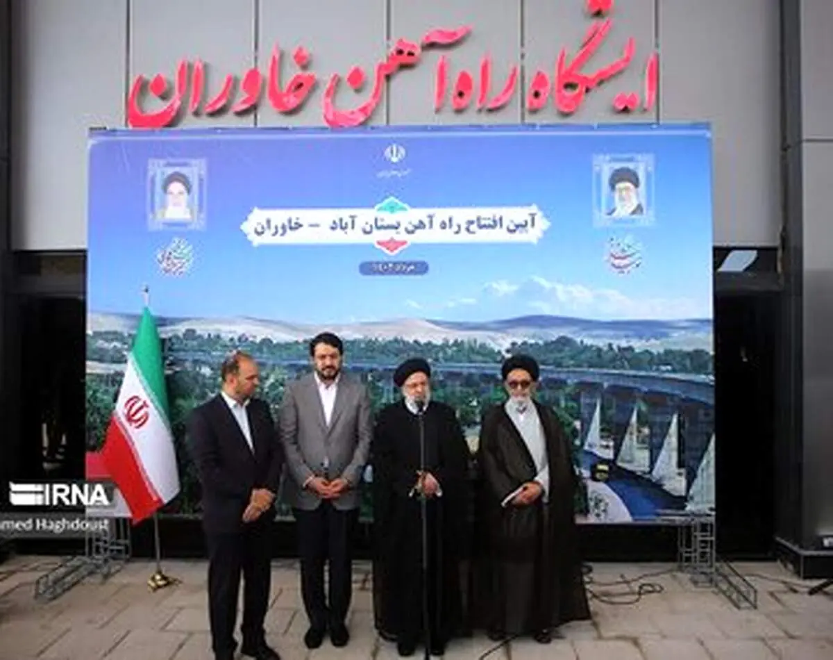 افتتاح خط آهن تبریز - میانه - تهران با حضور رئیسی