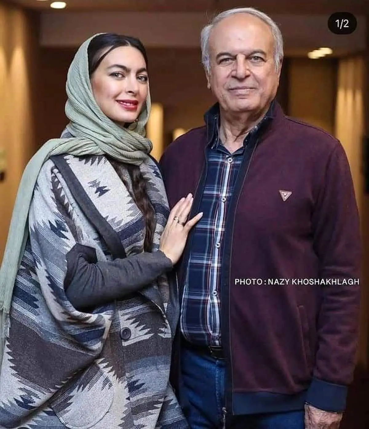 عکس جذاب از غلامرضا نیکخواه و دخترش نیلوفر