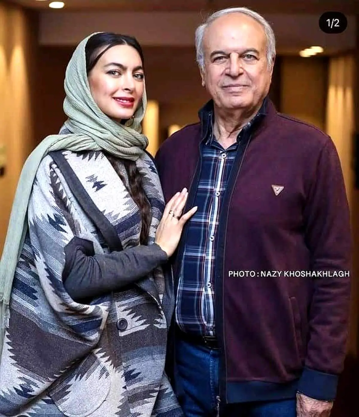 عکس جذاب از غلامرضا نیکخواه و دخترش نیلوفر