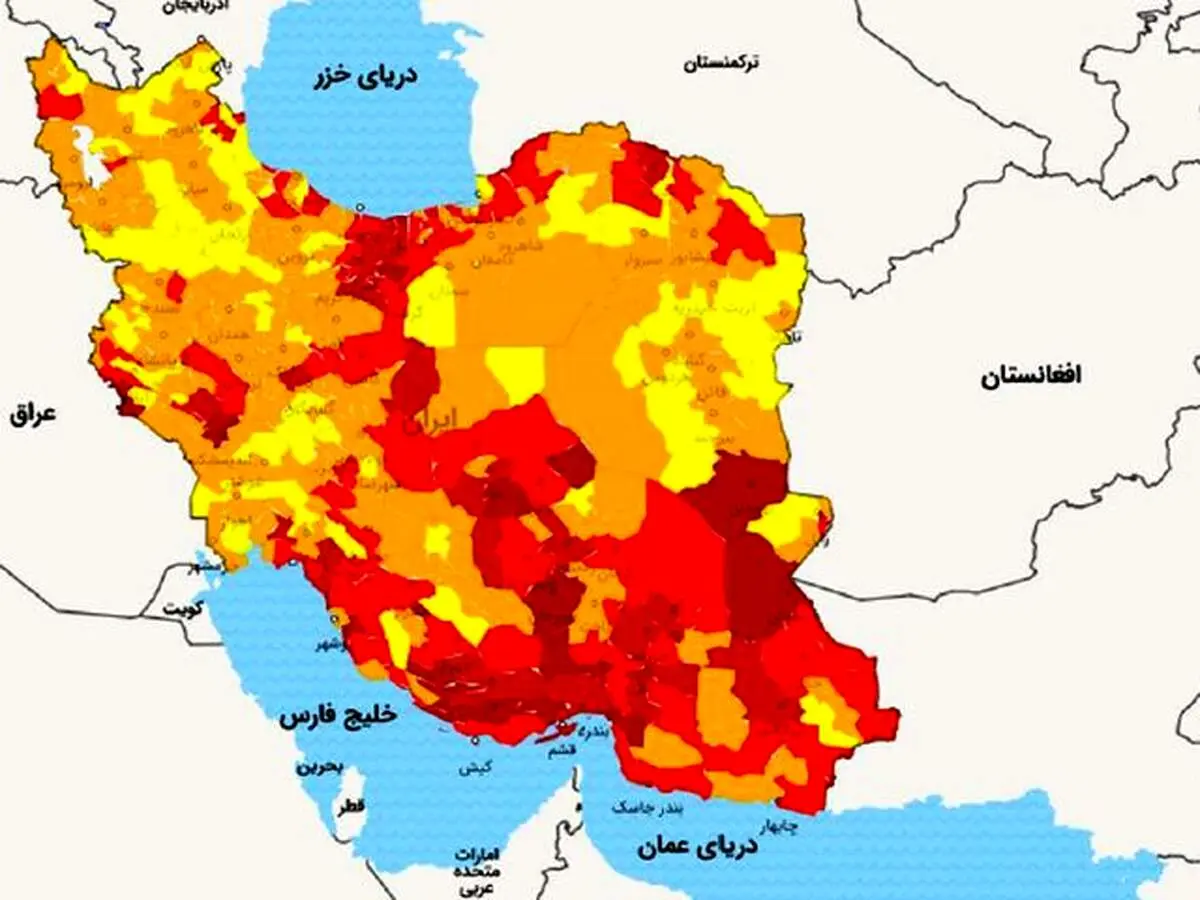بررسی دقیق استانهای کشور در پیک پنجم کرونا تا تیرماه 1400