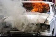 خودرو حامل قاچاق سوخت در کرمان جزغاله شد + عکس 