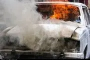 خودرو حامل قاچاق سوخت در کرمان جزغاله شد + عکس 