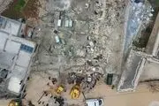 فیلم پربازدید از فرو ریختن ناگهانی ساختمان غول پیکر سوریه/ببینید