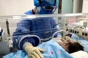 نوزاد ۸ماهه درگیر کرونا شد 