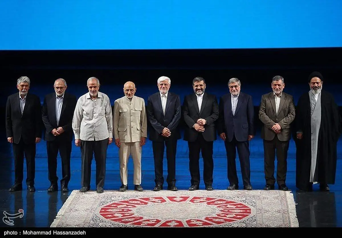 وزرای روحانی، خاتمی و احمدی نژاد در یک قاب + ببینید