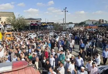 مراسم ترحیم صابر کاظمی در آق‌قلا برگزار شد