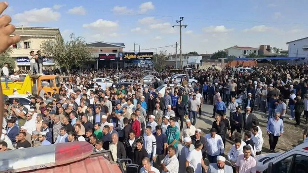 مراسم ترحیم صابر کاظمی در آق‌قلا برگزار شد