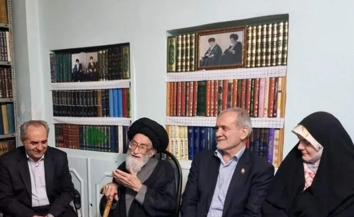 پزشکیان به منزل پدری آیت‌الله آل‌هاشم رفت