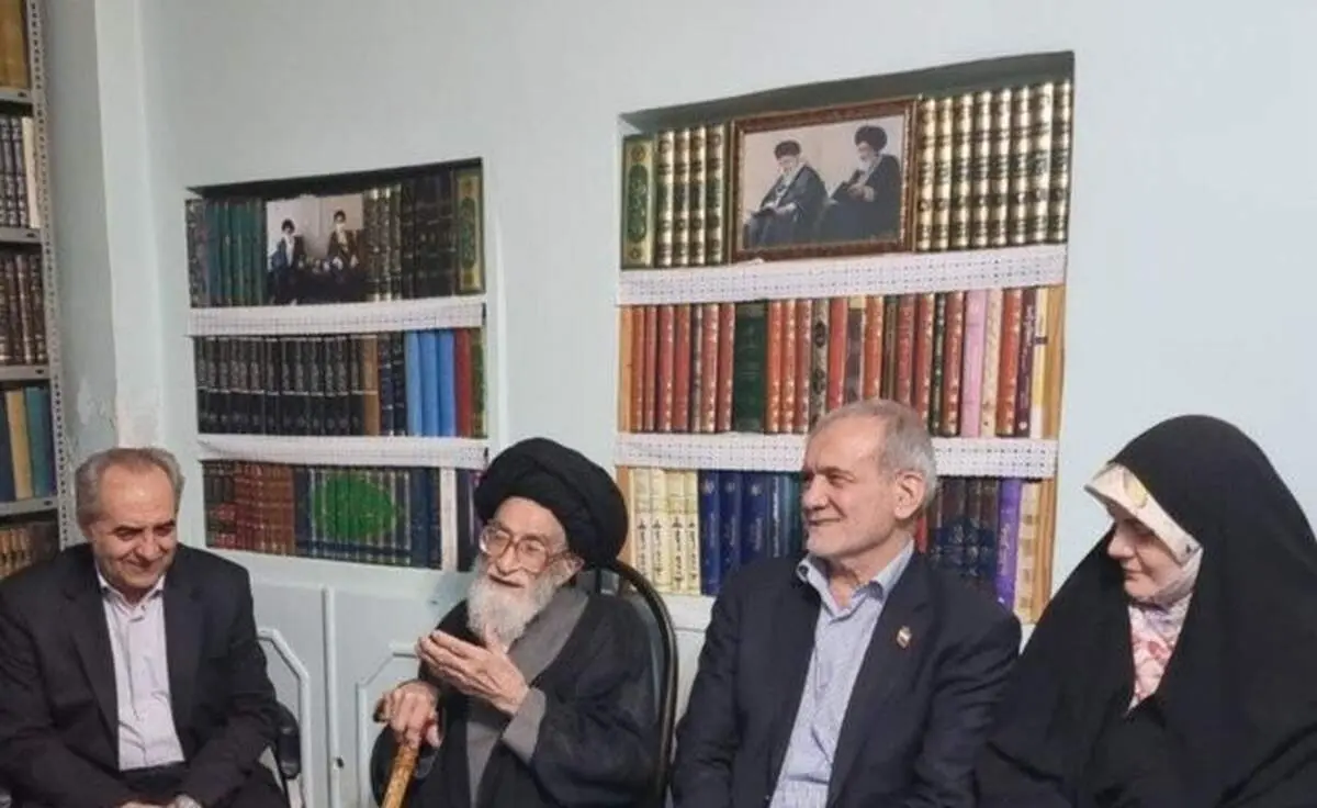 پزشکیان به منزل پدری آیت‌الله آل‌هاشم رفت