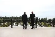 دیدار پزشکیان و علی‌اف با چشم اندازی از ساحل خزر 