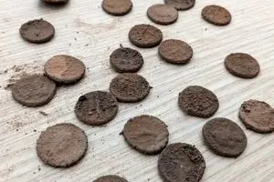بارش باران، گنج سکه‌های ۲هزارساله بیرون انداخت/ عکس
