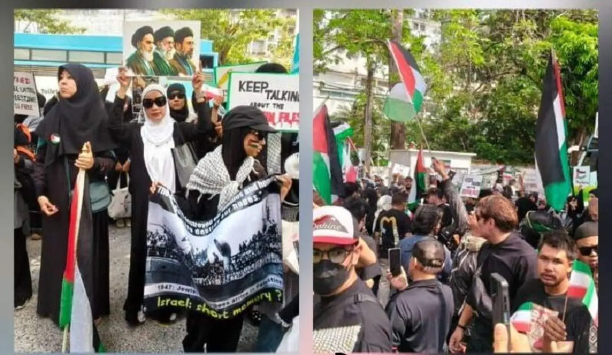 شعار «مرگ بر اسرائیل» و «مرگ بر آمریکا» در تایلند + عکس 