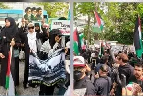 شعار «مرگ بر اسرائیل» و «مرگ بر آمریکا» در تایلند + عکس 