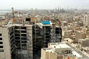 احتمال ریزش قسمت دیگری از ساختمان متروپل آبادان