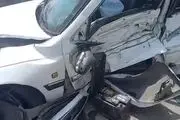 تصادف وحشتناک کامیون با ۴ خودرو در تهران+فیلم