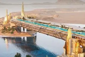 بن سلمان ساخت بزرگ‌ترین استخر معلق جهان را آغاز کرد + ببینید 