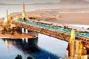 بن سلمان ساخت بزرگ‌ترین استخر معلق جهان را آغاز کرد + ببینید 
