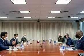 دیدار خصوصی امیر قطر با وزیر دفاع آمریکا