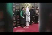 ویدیو جنجالی| حرکت خبرساز آقای بازیگر در کنار خانم بازیگر!/ جواد عزتی چه حرف خصوصی به نیکی کریمی زد؟