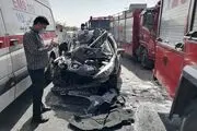 تصادف شدید در بزرگراه یاسینی