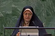انسیه خزعلی در نیویورک خواستار اخراج اسرائیل از کمیسیون مقام زن سازمان ملل شد
