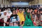 لباس جالب زنان در دیدار امروز با رهبری + ببینید 