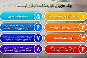 کدام چک ها قابل شکایت کیفری نیستند؟