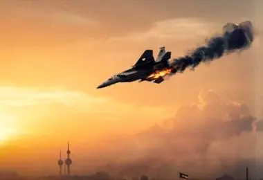 سقوط جنگنده آمریکایی در کویت 