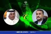گفتگوی تلفنی وزرای امور خارجه ایران و قطر در خصوص بحران غزه 