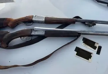 کشف ۱۰۰ قبضه سلاح شکاری  در مرز بازرگان