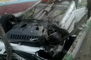 واژگونی هولناک خودرو در بلوار هجرت تهران