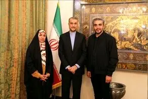 امیرعبداللهیان با آمنه سادات ذبیح پور دیدار کرد+عکس 